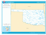 Карта рек и озер Оклахомы