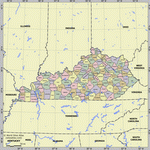 Карта деления Кентукки