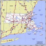 Карта Массачусетса
