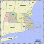 Карта деления Массачусетса