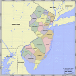 Карта деления Нью-Джерси