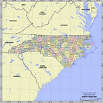 Карта деления Северной Каролины
