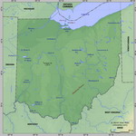 Карта рельефа Огайо