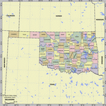 Карта деления Оклахомы
