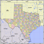Карта деления Техаса